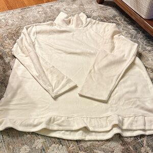 Elegant Cream Women's Tunic Fleece Top - NWOT
